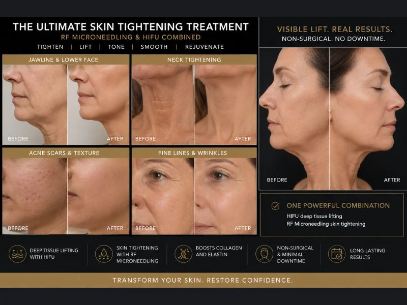 Results of combined treatment for the ultimate skin tightening treatment Hertfordshire